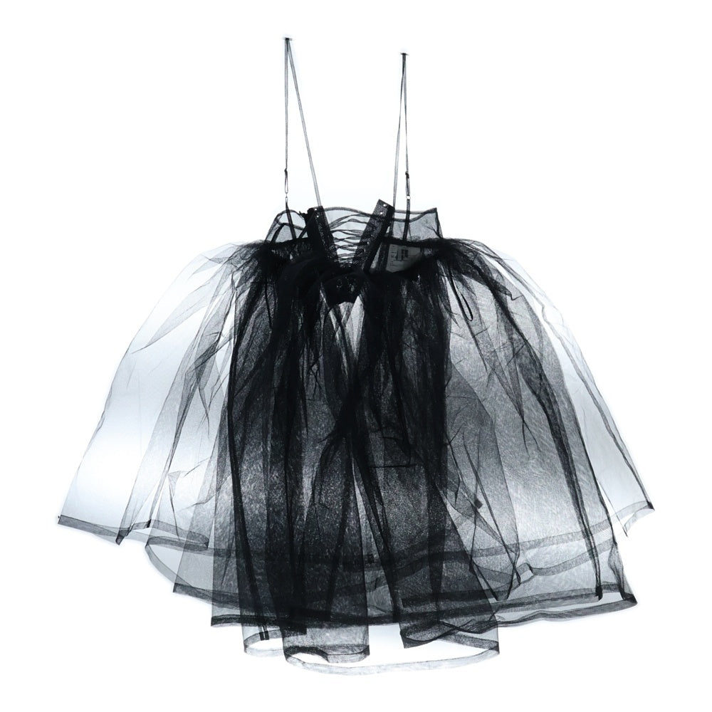 NOIR KEI NINOMIYA(ノワール ケイニノミヤ) 22AW チュール吊りスカート レイヤード ワンピース ブラック レディース 3J-A002