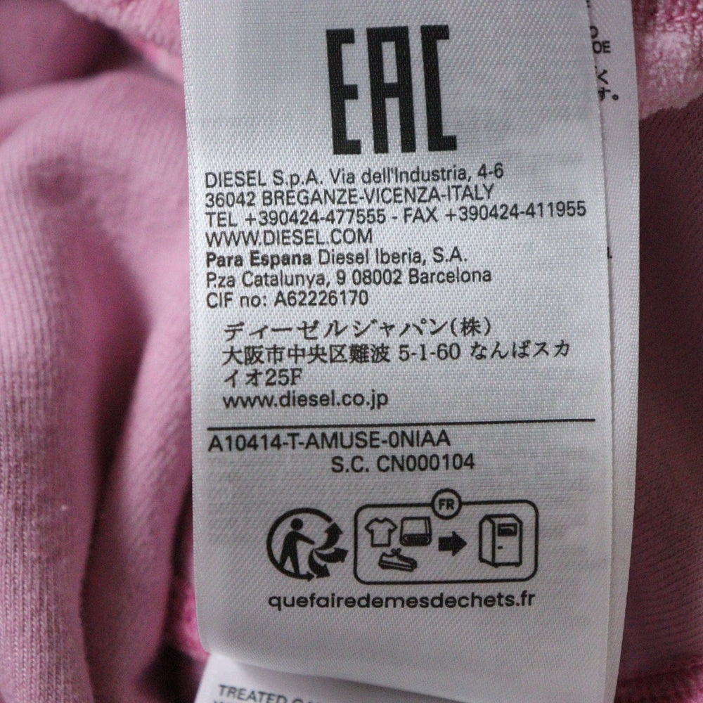 DIESEL(ディーゼル) 23AW モノグラム ジャガード Dロゴラインストーン シャツジャケット ピンク A10414 ONIAA レディース