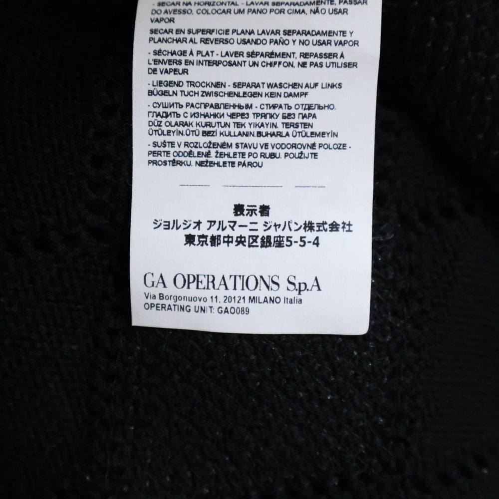EMPORIO ARMANI(エンポリオアルマーニ) スパンコール装飾 ウール レディース カーディガン ブラック 6K2MTY 2M21Z