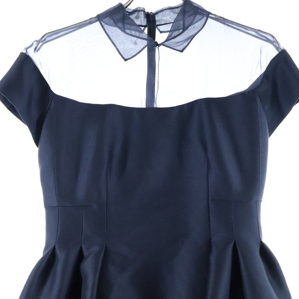 DIOR(ディオール) シースルー切替 ウール ベルト付き レディース ワンピース ブラック 211R69A1212