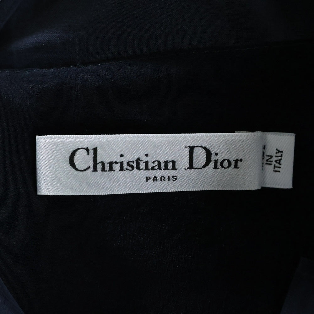 DIOR(ディオール) シースルー切替 ウール ベルト付き レディース ワンピース ブラック 211R69A1212