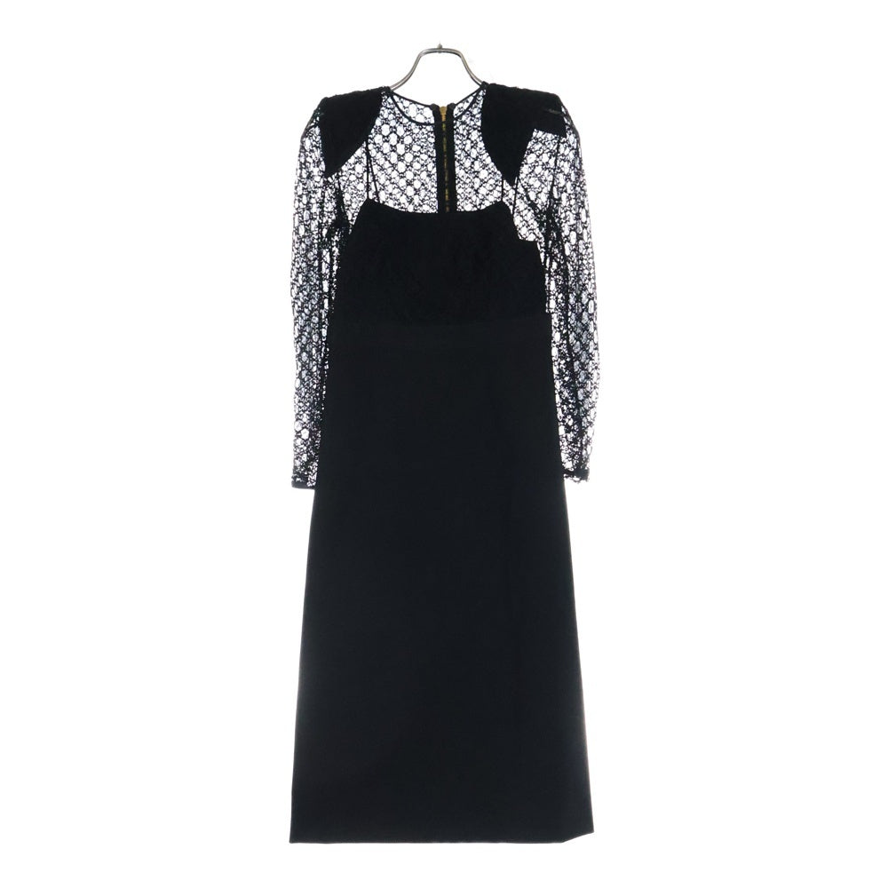 GUCCI(グッチ) GGロゴレース切替 シースルーワンピース ブラック レディース 678693 XJDYO