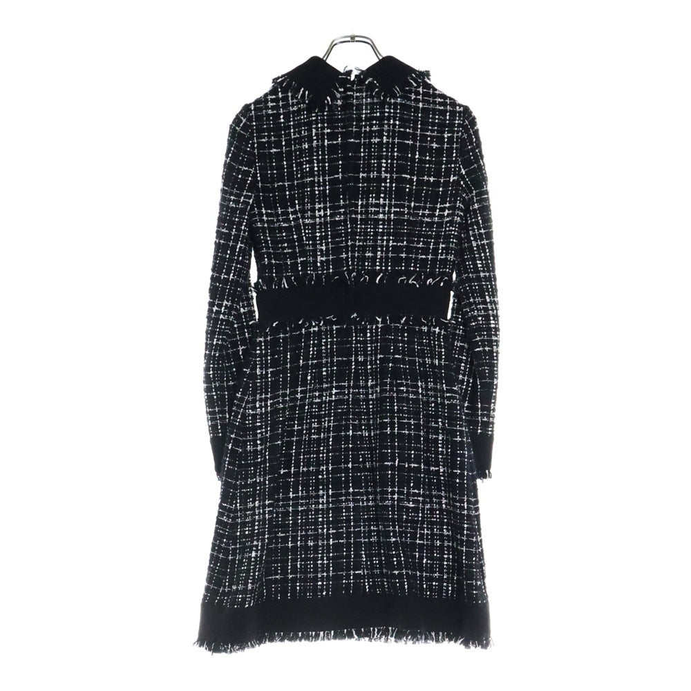 DOLCE & GABBANA(ドルチェアンドガッバーナ) クラウンボタン レディース ツイード ワンピース ドレス ブラック DD F6H1WT