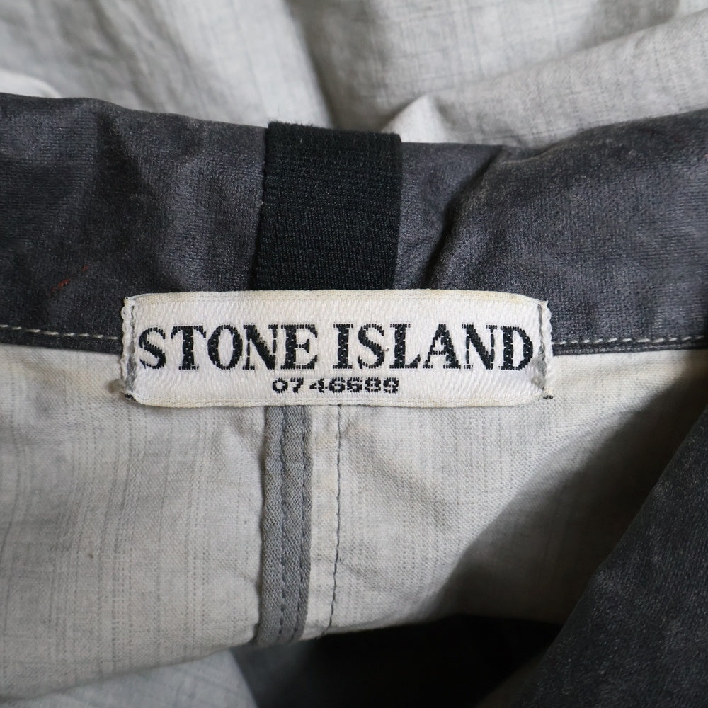 STONE ISLAND(ストーンアイランド) 襟切替 コンパスロゴ ワッペン付き ジップアップジャケット グレー 44154139
