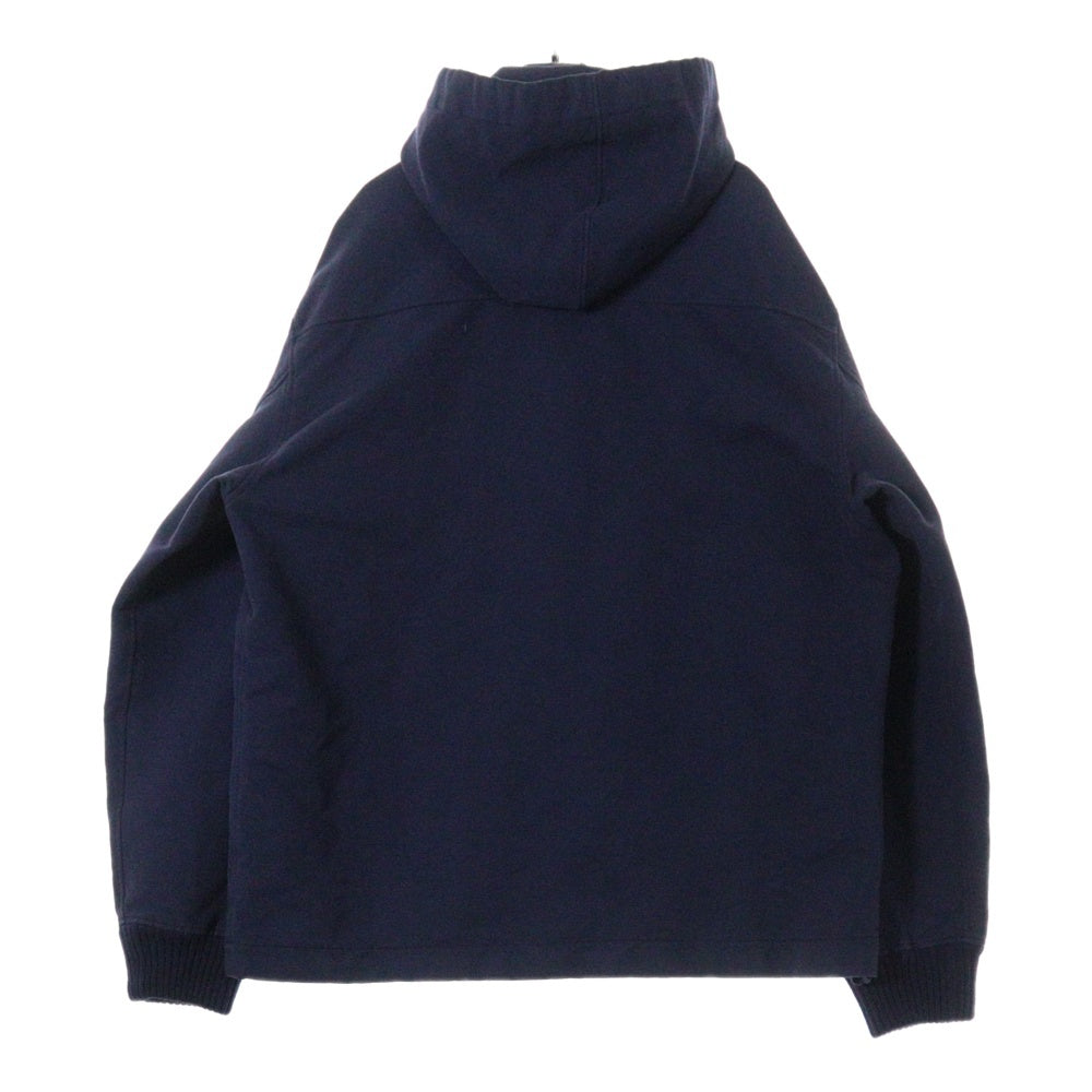 STONE ISLAND(ストーンアイランド) スナップボタン ワッペン付きフーデッドシャツジャケット ネイビー 41151701