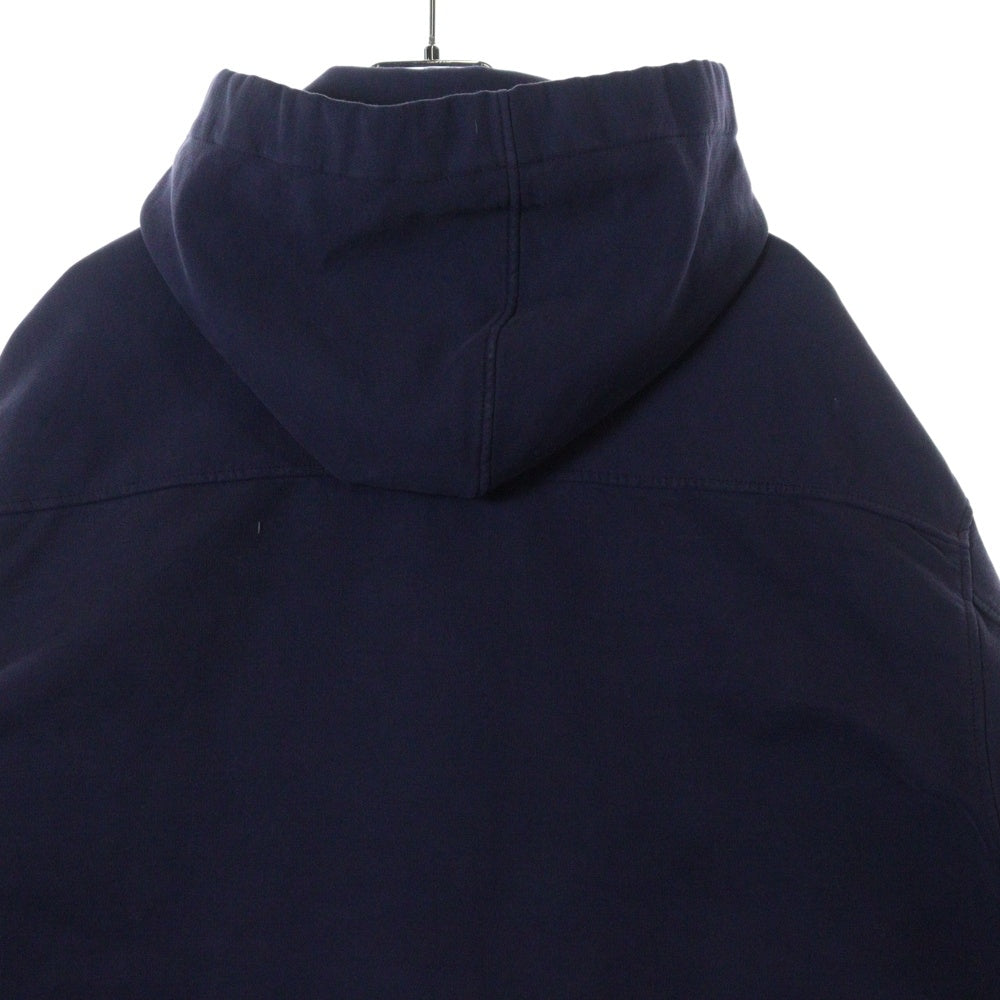 STONE ISLAND(ストーンアイランド) スナップボタン ワッペン付きフーデッドシャツジャケット ネイビー 41151701