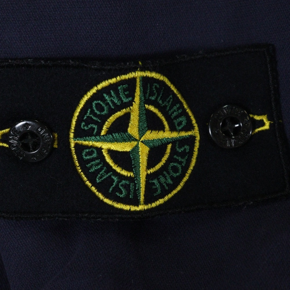STONE ISLAND(ストーンアイランド) スナップボタン ワッペン付きフーデッドシャツジャケット ネイビー 41151701