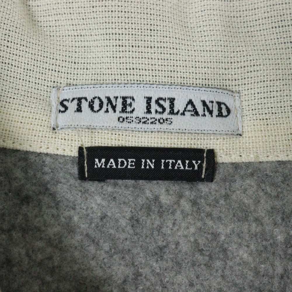 STONE ISLAND(ストーンアイランド) ワッペン付き 裏地ブランケット ジップアップシャツジャケット ホワイト 39151310