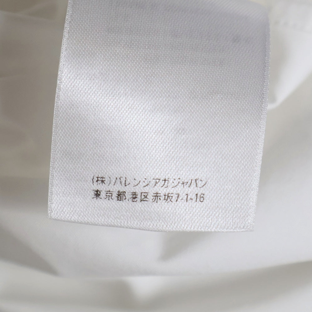 BALENCIAGA(バレンシアガ) キャンペーンロゴ刺繍 ボタンダウン ロングスリーブ 長袖シャツ ホワイト 621960 TYB18
