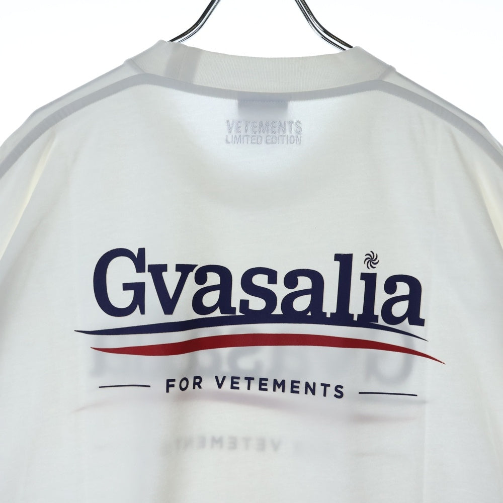 VETEMENTS(ヴェトモン) 21SS GVASALIA S/S TEE ヴァザリア 半袖Tシャツ ホワイト UA52TR220W