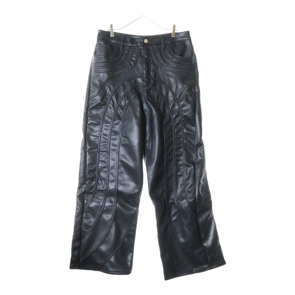GUAPI(グアピ) BAGGY LEATHER PANT バギー レザーパンツ ブラック