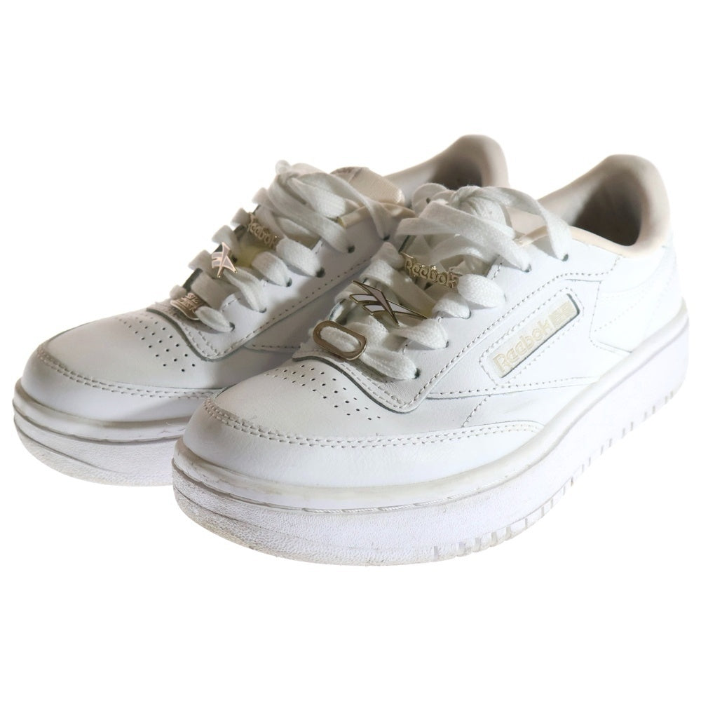 Reebok(リーボック) CLUB C DOUBLE クラウドシーダブル チャーム付き ローカットスニーカー ホワイト レディース US3.5/22.5cm