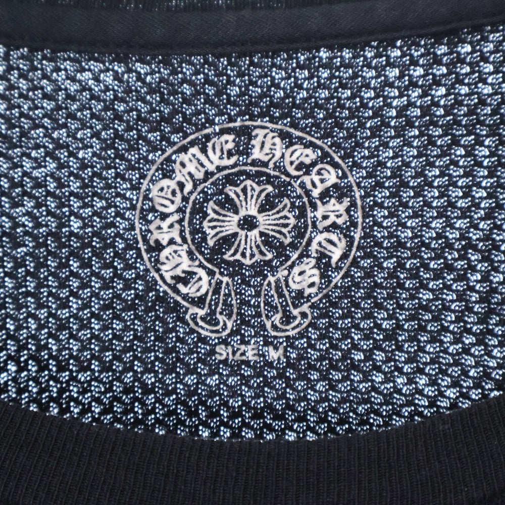 CHROME HEARTS(クロムハーツ) OLD VINE DAGGER フロントヴァインダガー サーマル クルーネック 長袖Tシャツ ブラック