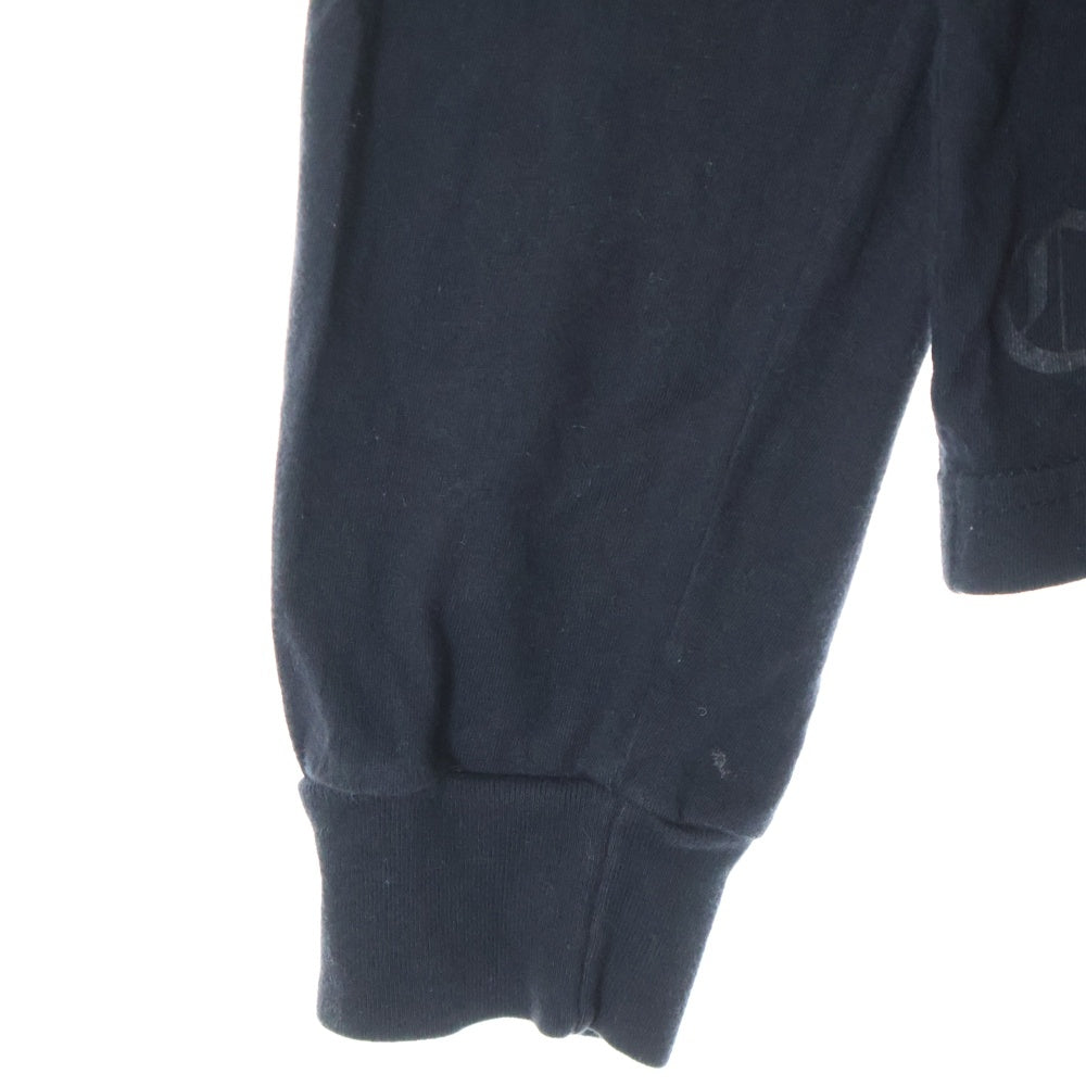 CHROME HEARTS(クロムハーツ) CH PLUS フロントCHプラスプリント 袖フローラルクロスプリント クルーネック 長袖Tシャツ ブラック/イエロー