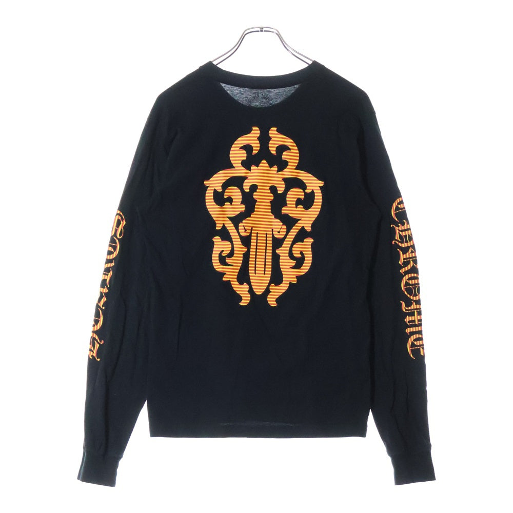 CHROME HEARTS(クロムハーツ) VINE DAGGER バックヴァインダガープリント クルーネック 長袖Tシャツ ブラック