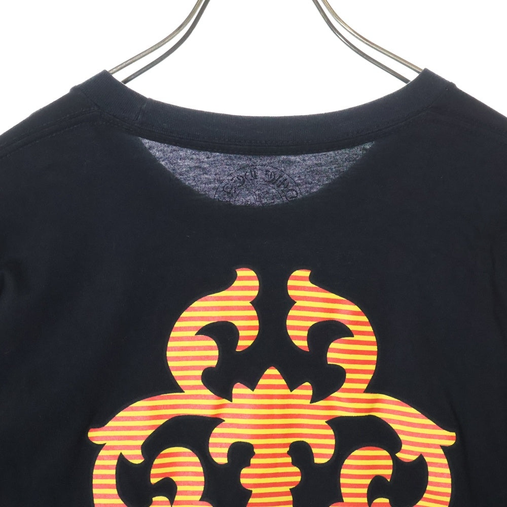 CHROME HEARTS(クロムハーツ) VINE DAGGER バックヴァインダガープリント クルーネック 長袖Tシャツ ブラック