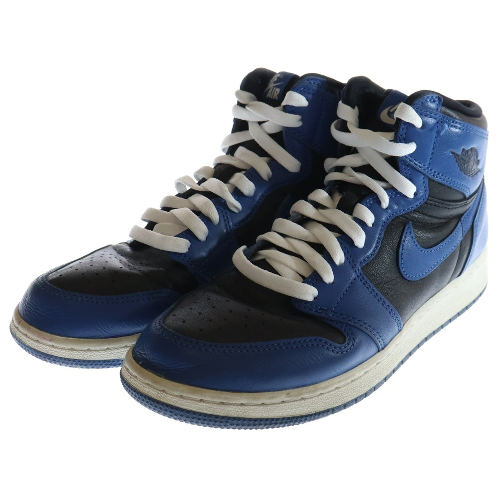 NIKE(ナイキ) AIR JORDAN 1 RETRO HIGH OG GS Dark Marina Blue エアジョーダン1 ダークマリーナブルー ハイカットスニーカー US7/25cm 575441-404