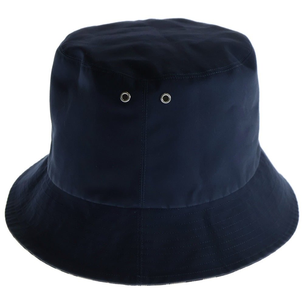 Christian Dior(クリスチャンディオール) Teddy-D オブリーク総柄 無地 リバーシブルバケットハット ネイビー 95TDD923A130