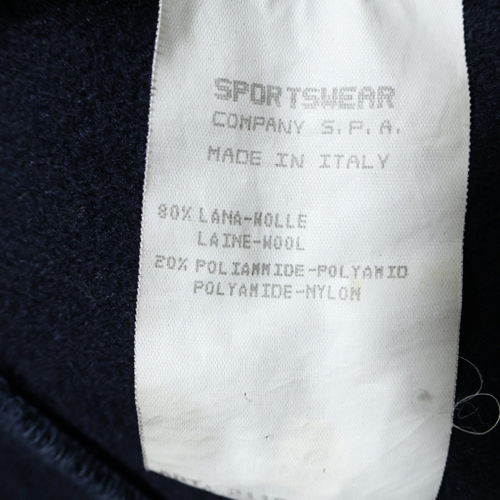 STONE ISLAND(ストーンアイランド) ショールカラー ウールジャケット グリーンエッジワッペン付き ネイビー 21154H04