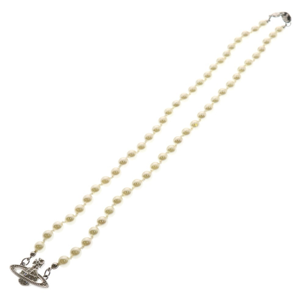 Vivienne Westwood(ヴィヴィアンウエストウッド) MINI BAS RELIEF PEARL ミニ バス レリーフ パール ネックレス チョーカー ホワイト