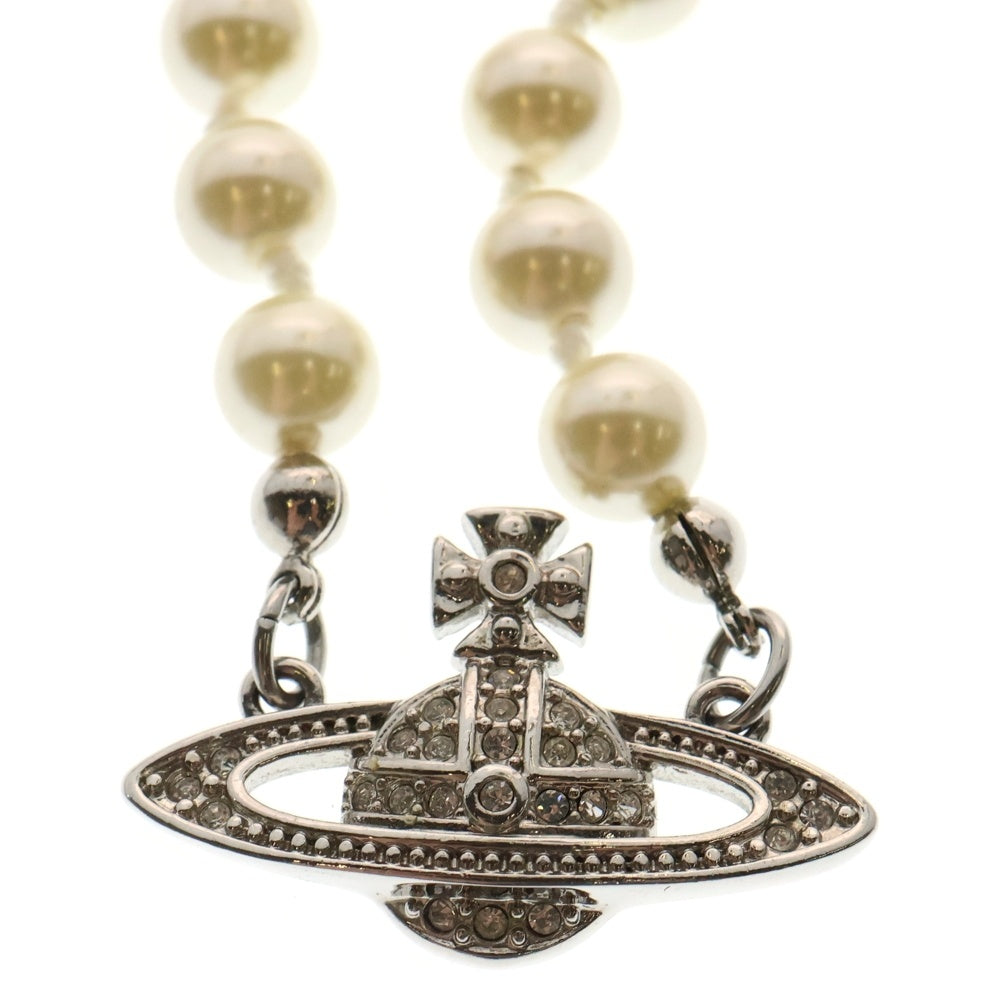 Vivienne Westwood(ヴィヴィアンウエストウッド) MINI BAS RELIEF PEARL ミニ バス レリーフ パール ネックレス チョーカー ホワイト