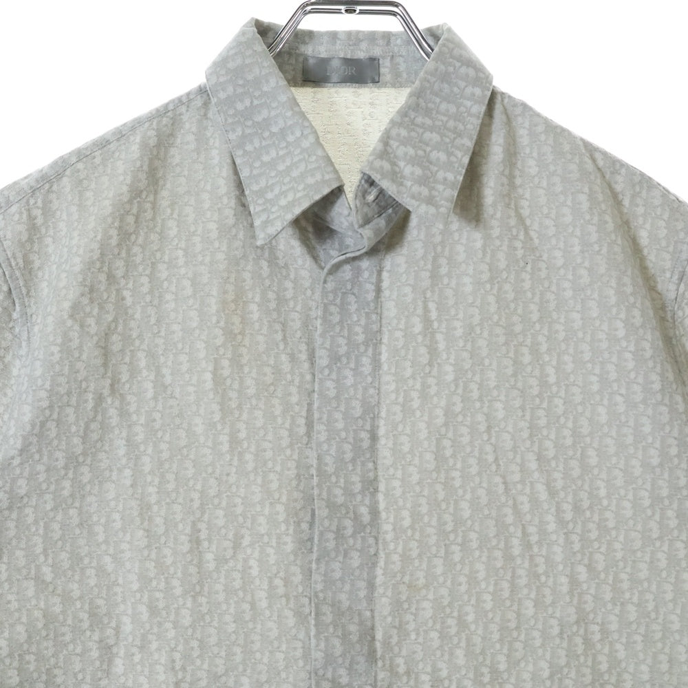 DIOR(ディオール) 20SS オブリーク柄 コットン半袖シャツ ベージュ 023C551A4839