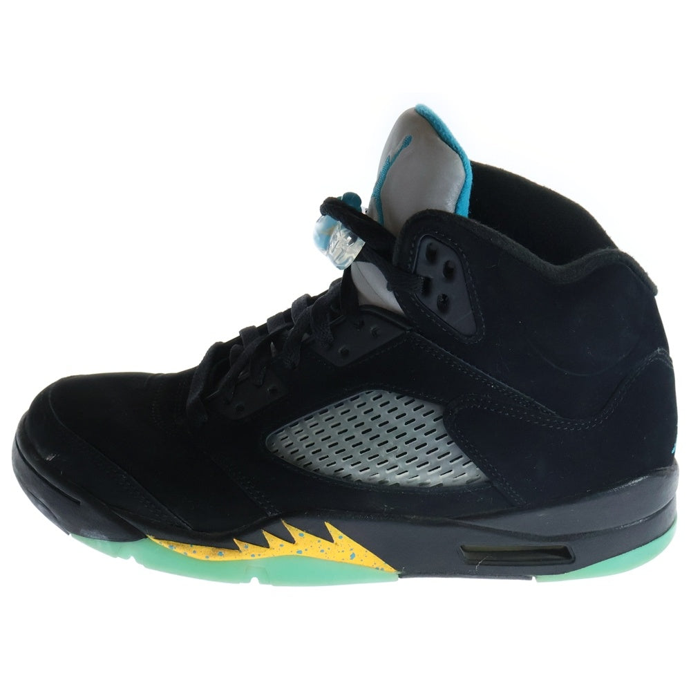 NIKE(ナイキ) AIR JORDAN 5 RETRO Aqua エアジョーダン5 アクア ハイカットスニーカーシューズ ブラック US9.5/27.5cm DD0587-047
