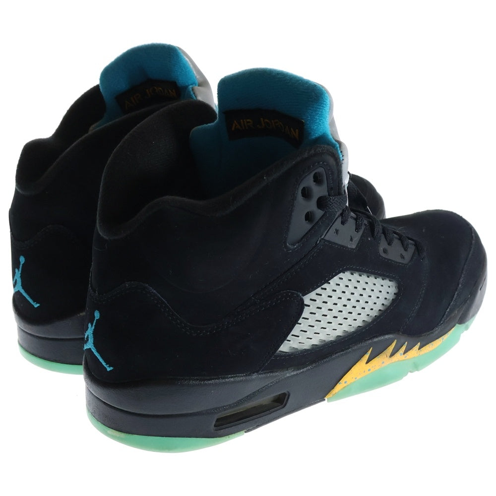 NIKE(ナイキ) AIR JORDAN 5 RETRO Aqua エアジョーダン5 アクア ハイカットスニーカーシューズ ブラック US9.5/27.5cm DD0587-047
