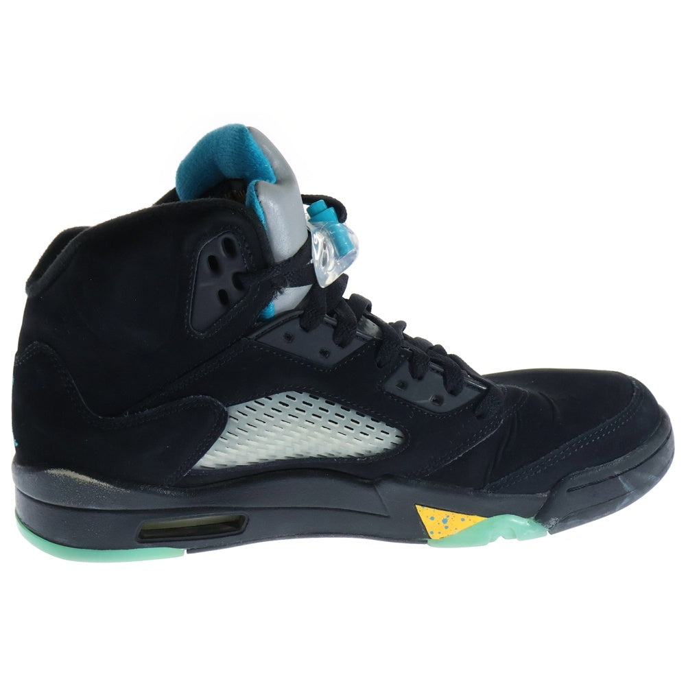 NIKE(ナイキ) AIR JORDAN 5 RETRO Aqua エアジョーダン5 アクア ハイカットスニーカーシューズ ブラック US9.5/27.5cm DD0587-047