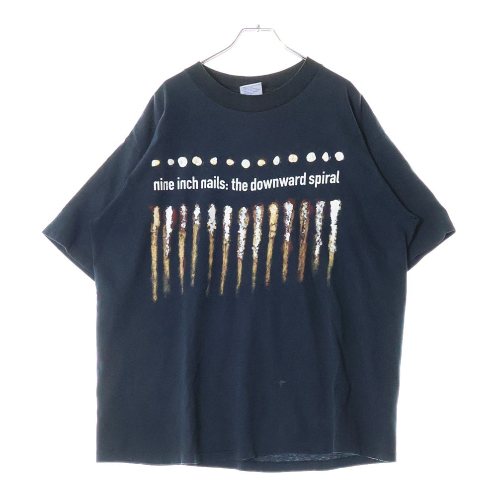 VINTAGE(ヴィンテージ) NINE INCH NAILS THE DOWNWARD SPIRAL ナインインチネイルズ ダウンワードスパイラル 半袖Tシャツ バンT ブラック