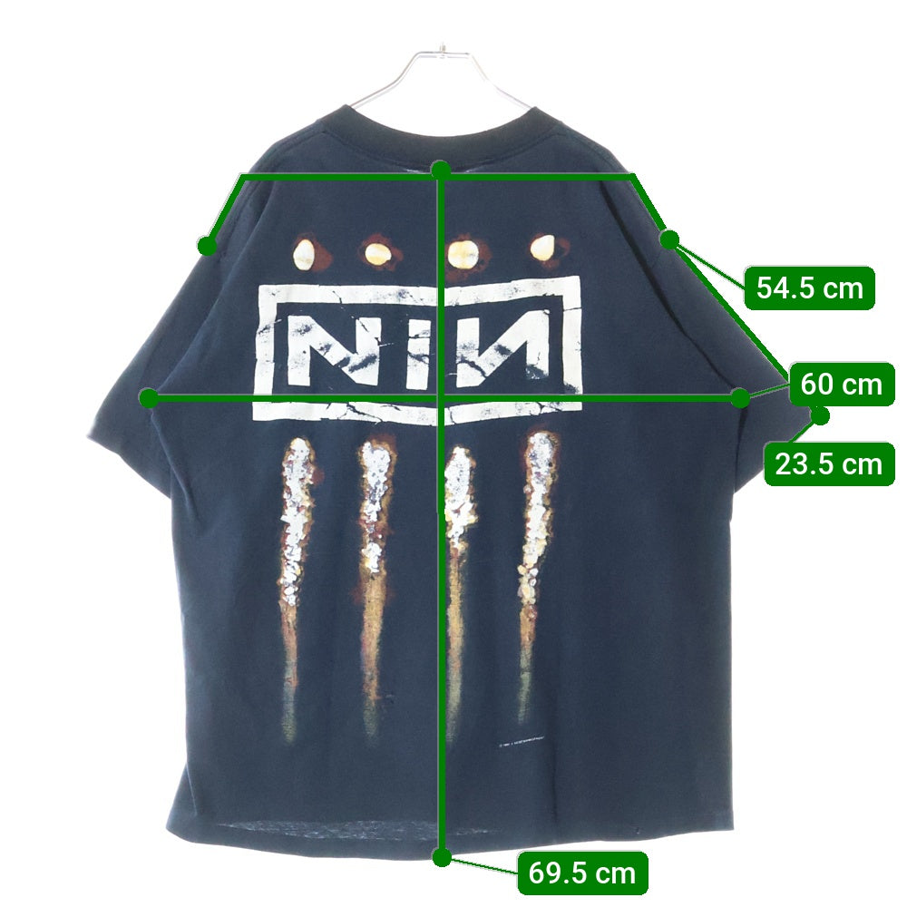 VINTAGE(ヴィンテージ) NINE INCH NAILS THE DOWNWARD SPIRAL ナインインチネイルズ ダウンワードスパイラル 半袖Tシャツ バンT ブラック