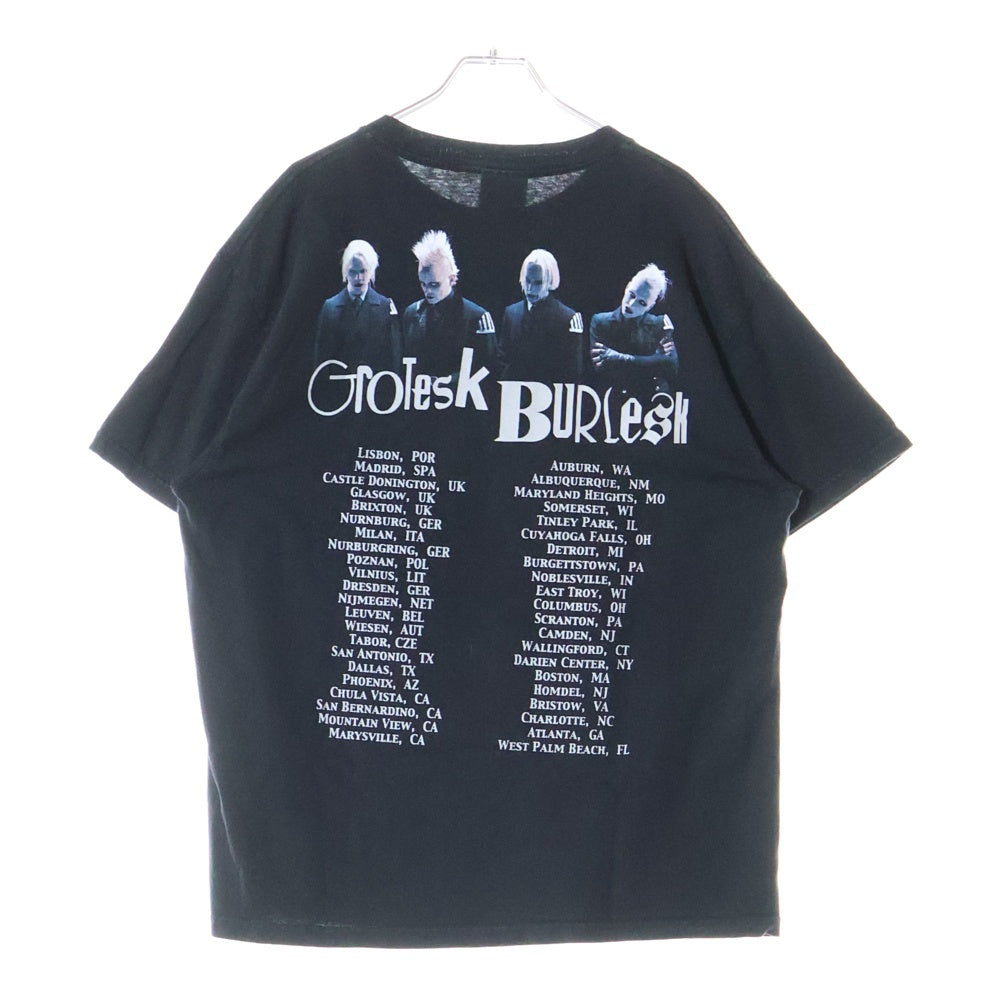 VINTAGE(ヴィンテージ) 00s Marilyn Manson GROTESK BURLESK マリリンマンソン 両面プリント クルーネック 半袖Tシャツ ブラック