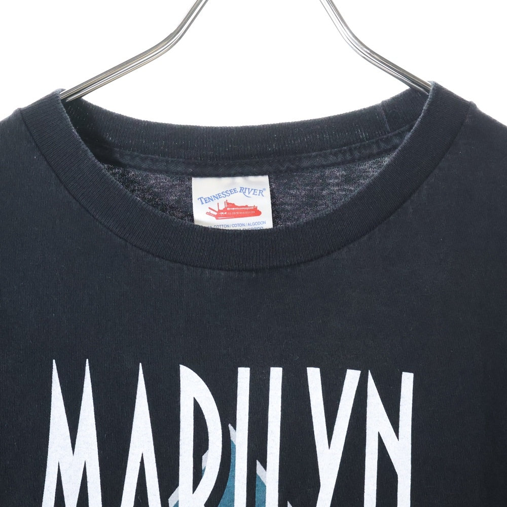 VINTAGE(ヴィンテージ) 00s Marilyn Manson GROTESK BURLESK マリリンマンソン 両面プリント クルーネック 半袖Tシャツ ブラック
