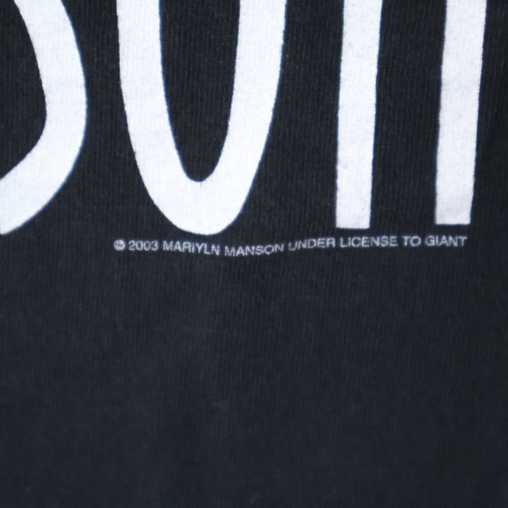 VINTAGE(ヴィンテージ) 00s Marilyn Manson GROTESK BURLESK マリリンマンソン 両面プリント クルーネック 半袖Tシャツ ブラック