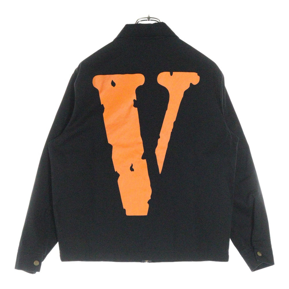 VLONE(ヴィーロン) 555555 バックプリント コットン ジップアップジャケット ブラック