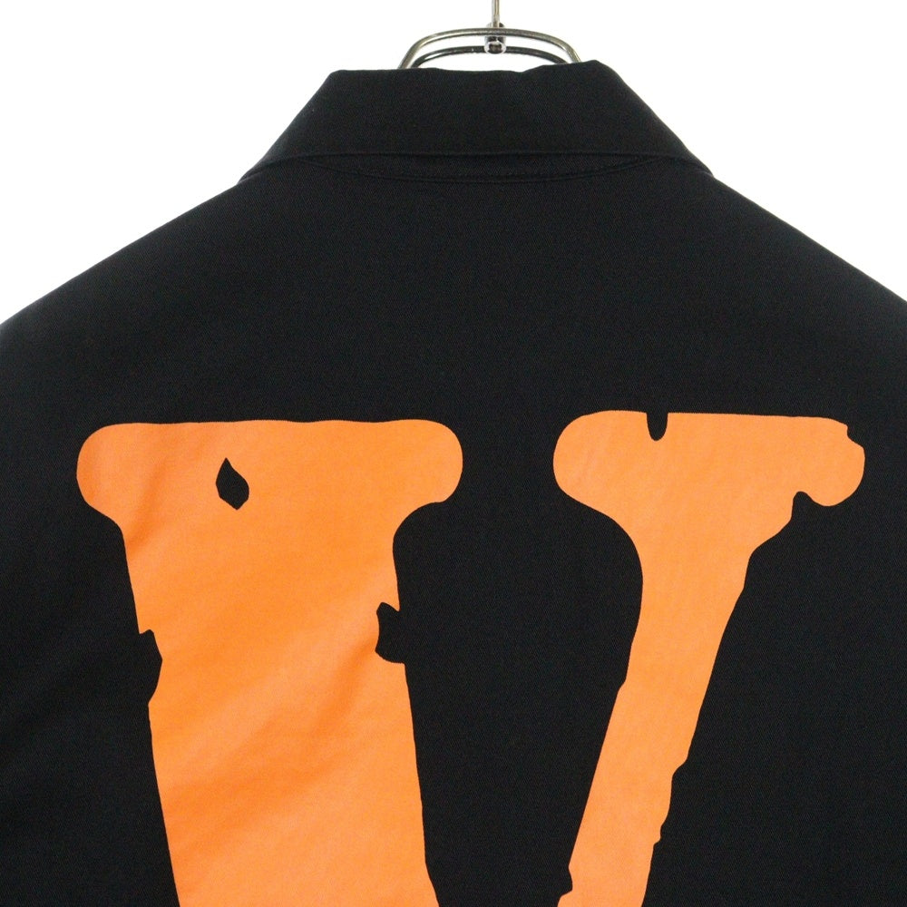 VLONE(ヴィーロン) 555555 バックプリント コットン ジップアップジャケット ブラック
