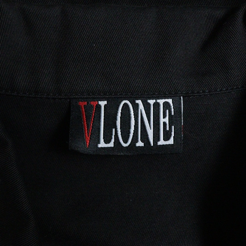 VLONE(ヴィーロン) 555555 バックプリント コットン ジップアップジャケット ブラック