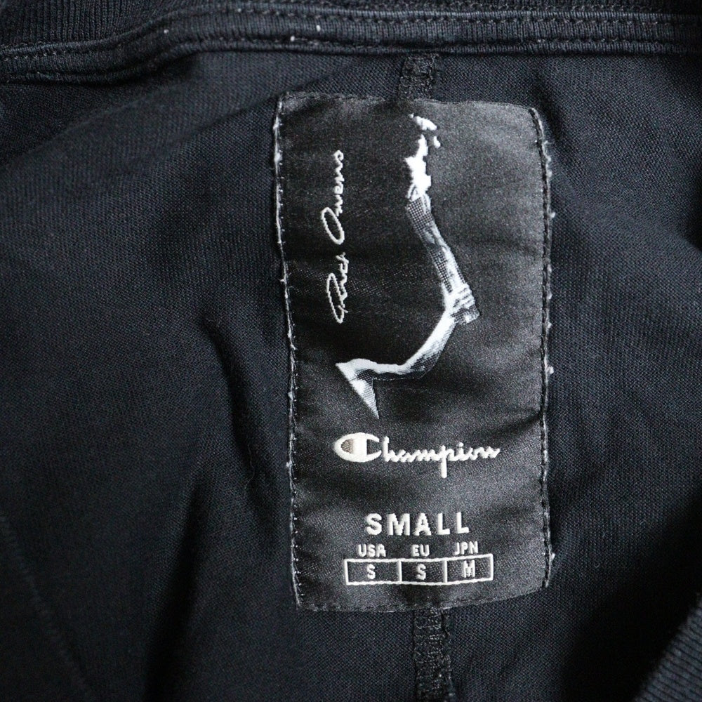 Rick Owens(リックオウエンス) 21SS ×Champion チャンピオン フロントロゴ 半袖Tシャツ カットソー ブラック CM21S0010-216762