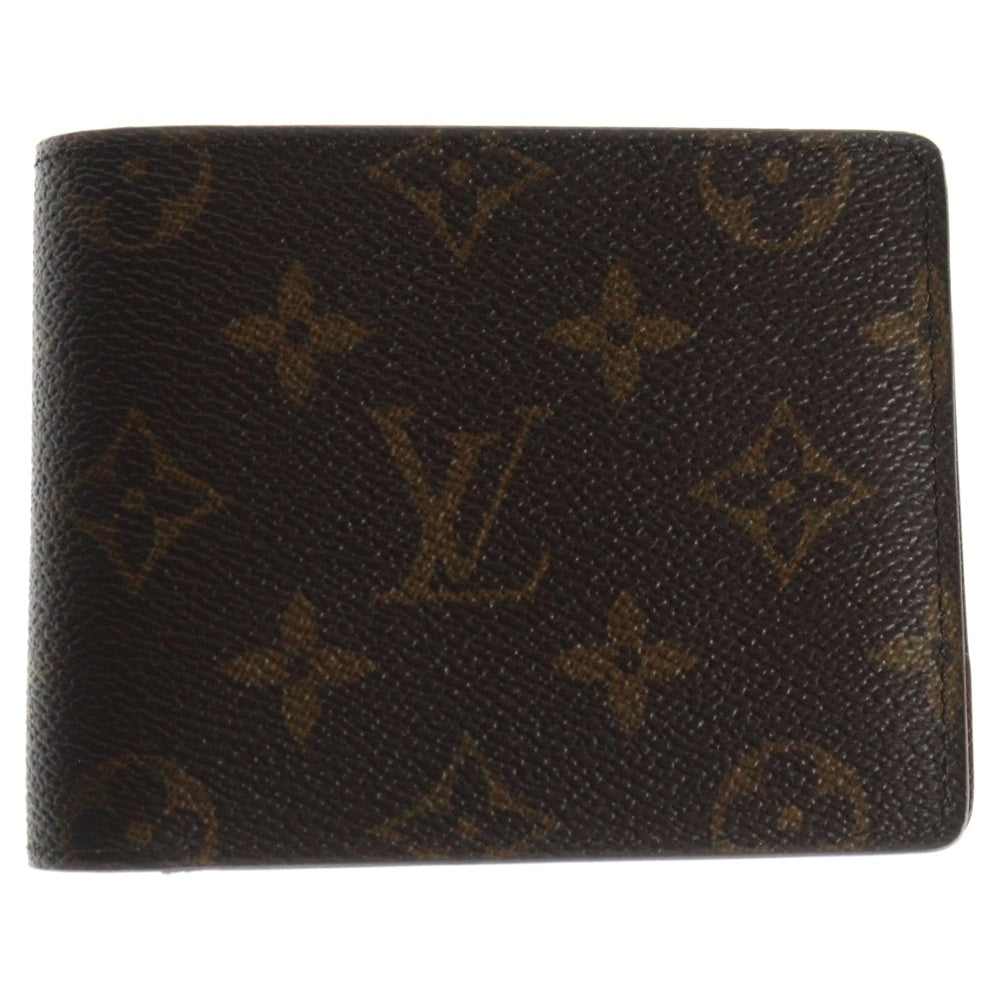 LOUIS VUITTON(ルイヴィトン) ポルトフォイユ ミュルティプル モノグラムキャンバス コンパクトウォレット 2つ折り財布 札入れ ブラウン M60895/RA2147
