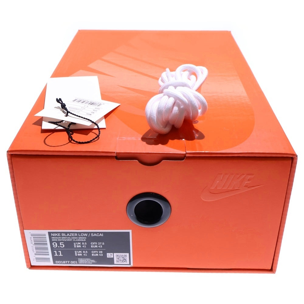 NIKE(ナイキ) ×SACAI BLAZER LOW CLASSIC GREEN サカイ ブレーザー ロー クラシックグリーン ローカットスニーカー ホワイト/グリーン US9.5/27.5cm DD1877-001