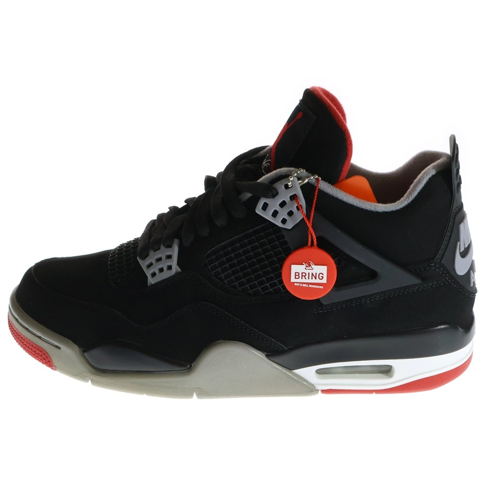 NIKE(ナイキ) AIR JORDAN 4 RETRO BRED 2019 エアジョーダン レトロ ブレッド ハイカットスニーカー ブラック/レッド US9.5/27.5cm 308497-060