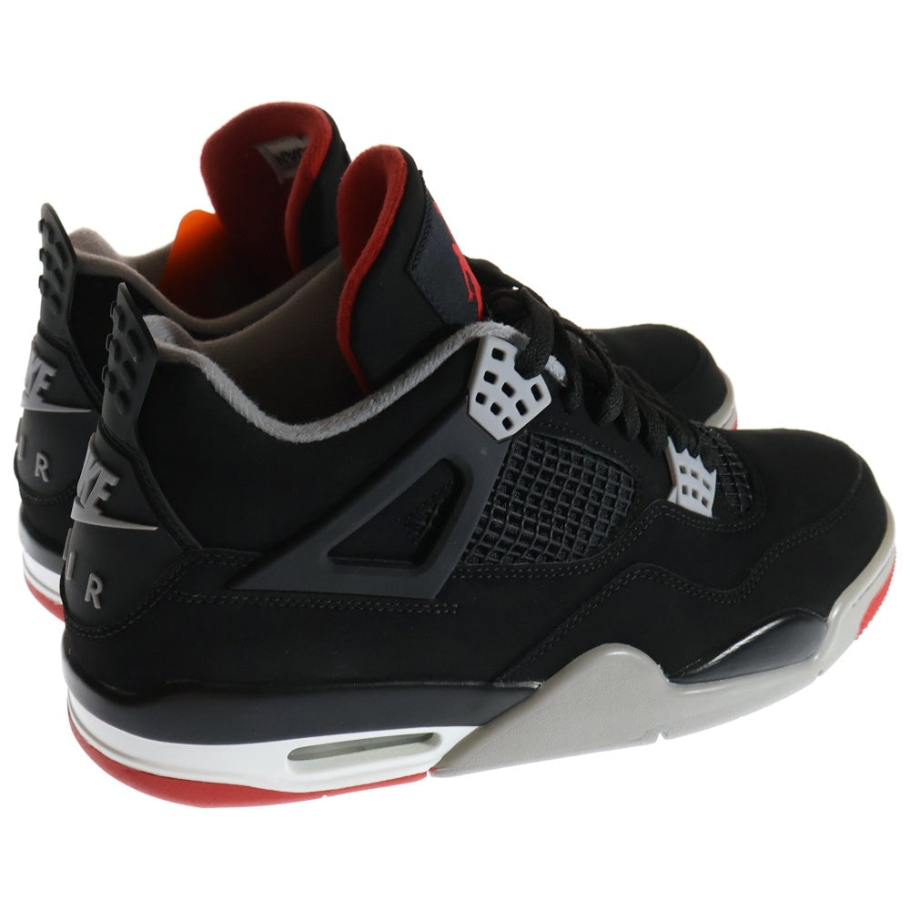 NIKE(ナイキ) AIR JORDAN 4 RETRO BRED 2019 エアジョーダン レトロ ブレッド ハイカットスニーカー ブラック/レッド US9.5/27.5cm 308497-060