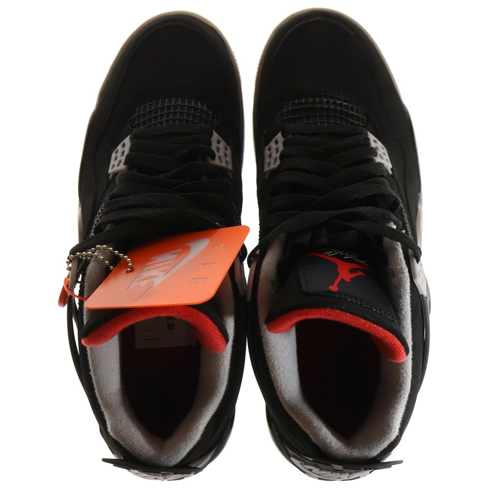 NIKE(ナイキ) AIR JORDAN 4 RETRO BRED 2019 エアジョーダン レトロ ブレッド ハイカットスニーカー ブラック/レッド US9.5/27.5cm 308497-060