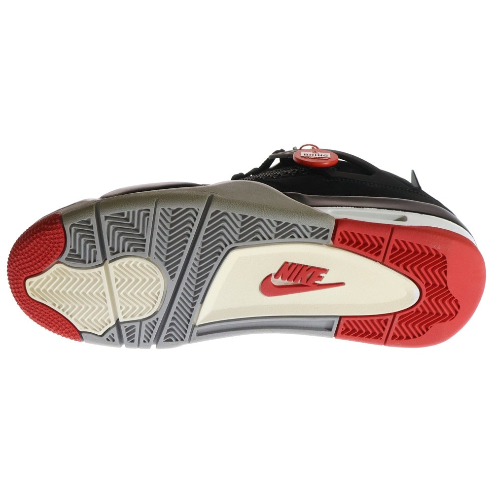 NIKE(ナイキ) AIR JORDAN 4 RETRO BRED 2019 エアジョーダン レトロ ブレッド ハイカットスニーカー ブラック/レッド US9.5/27.5cm 308497-060