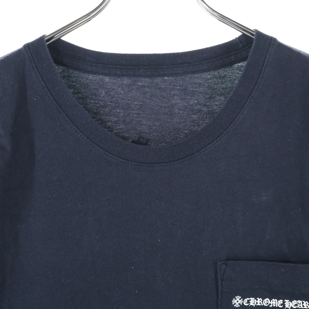 CHROME HEARTS(クロムハーツ) Cross Tire Track Tee バックセメタリープリント クルーネック 半袖Tシャツ ブラック