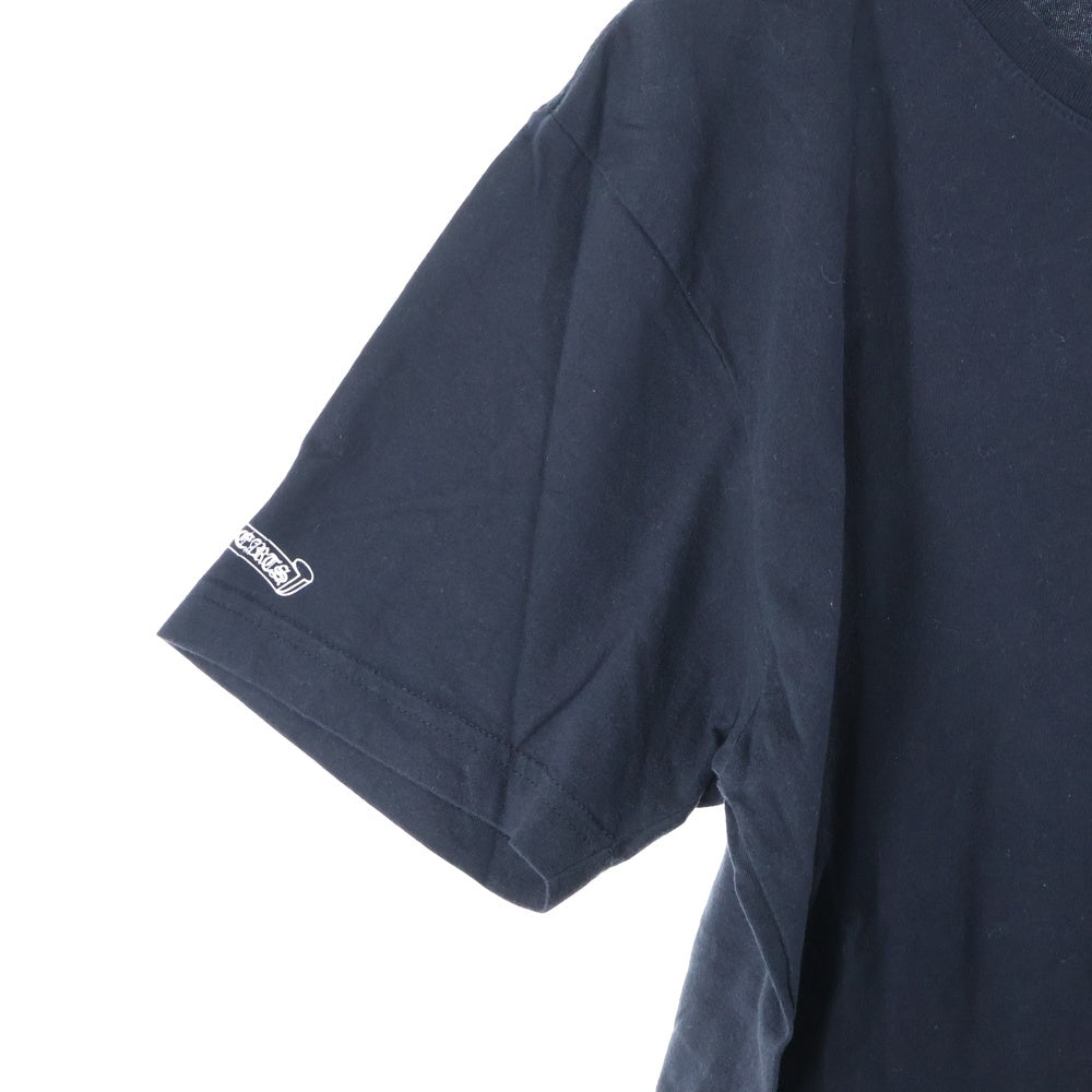 CHROME HEARTS(クロムハーツ) Cross Tire Track Tee バックセメタリープリント クルーネック 半袖Tシャツ ブラック