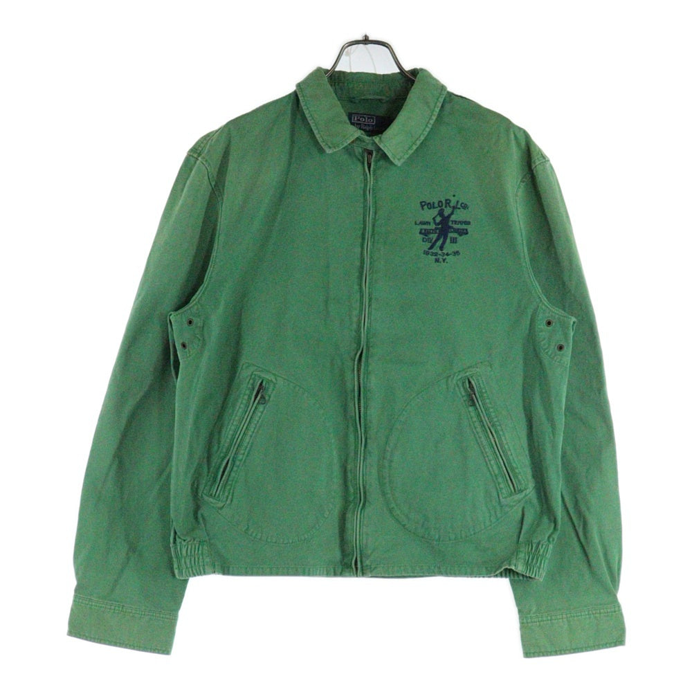 POLO RALPH LAUREN(ポロラルフローレン) 90S 刺繍ロゴ ジップアップ ジャケット グリーン