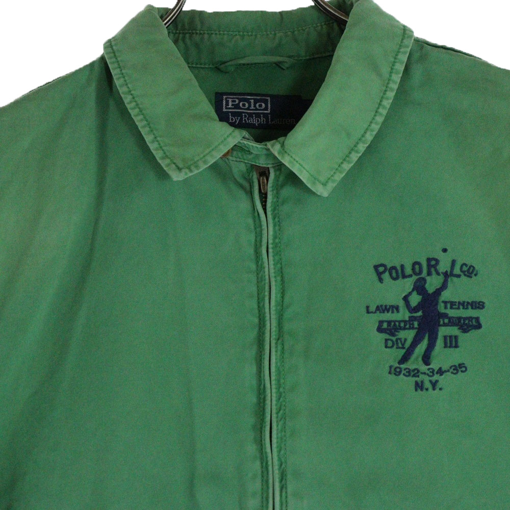 POLO RALPH LAUREN(ポロラルフローレン) 90S 刺繍ロゴ ジップアップ ジャケット グリーン