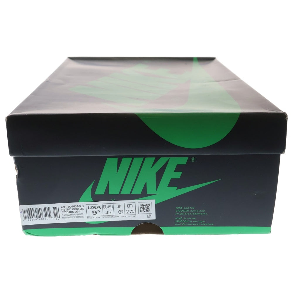 NIKE(ナイキ) AIR JORDAN 1 RETRO HIGH OG LUCKY GREEN エアジョーダン レトロ ラッキーグリーン ハイカットスニーカー グリーン/ブラック US9.5/27.5cm DZ5485-031