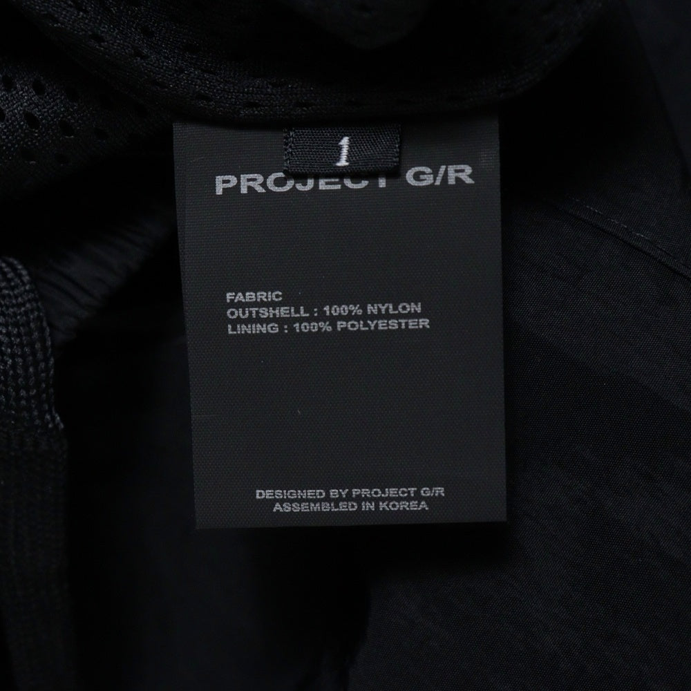 PROJECT G/R(プロジェクトジーアール) 25SS RETRO BAGGY NYLON TRACK PANTS レトロバギーナイロンパンツ ブラック PG25SSMB06